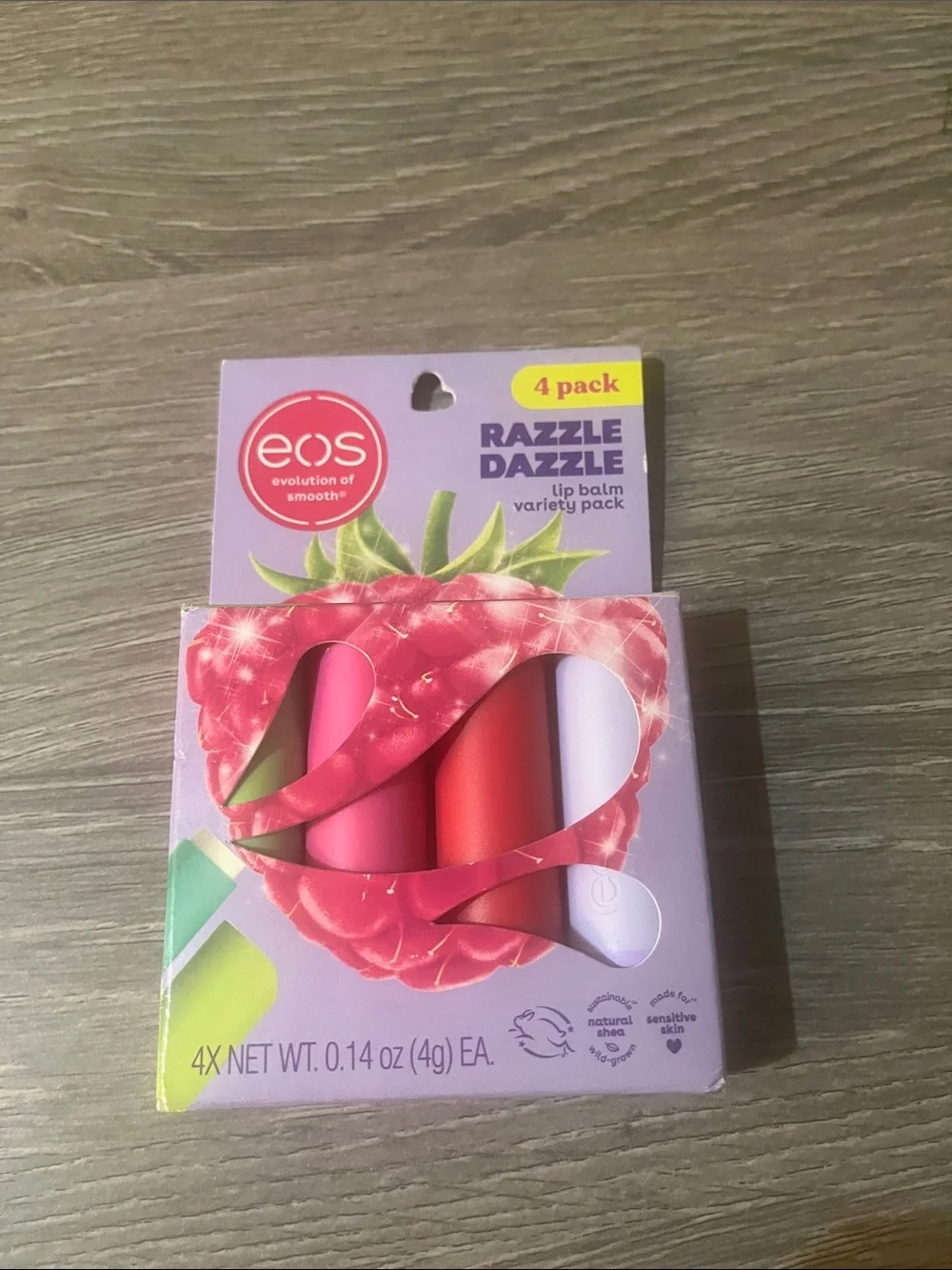EOS Razzle Dazzle Lip Balm Variety Pack of 4